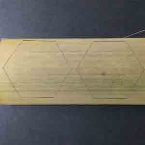 レーザー加工機　竹材　墨入れ