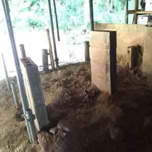 奥壁、左壁の撤去後