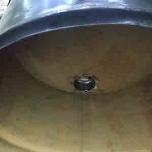 竹炭窯修理、排気口