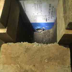 竹炭窯設置、焚口坑道